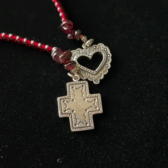 RARE to find. Silpada Sterling Silver & Garnet Necklace